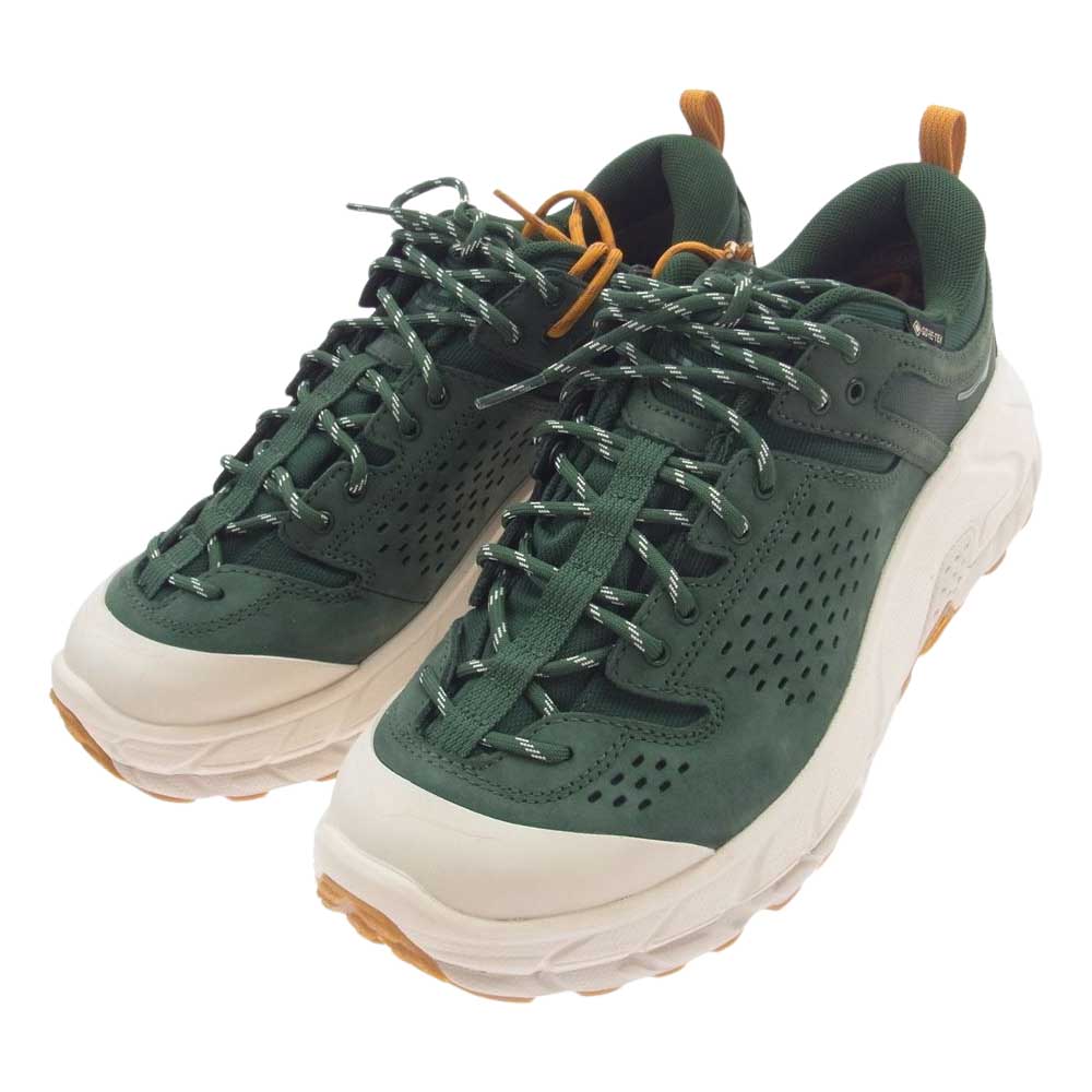 HOKA ONE ONE ホカ オネオネ 1130310 TOR ULTRA LO トーウルトラロー マウンテン ビュー GORE-TEX ゴアテックス vibramソール ビブラム ローカットスニーカー グリーン系 ホワイト系 27cm【極上美品】【中古】