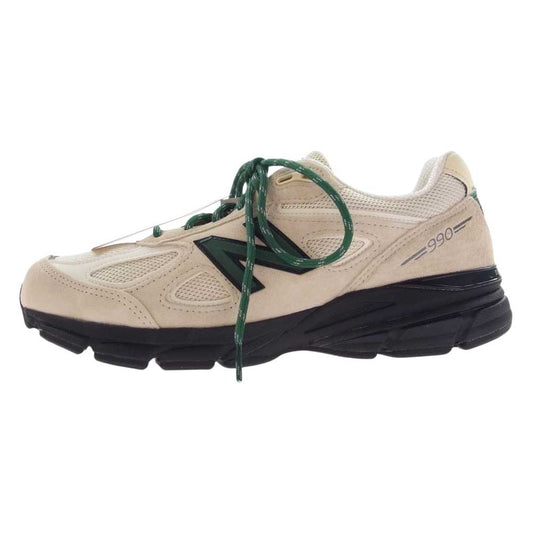 NEW BALANCE ニューバランス U990GB4 USA製 990V4 MACADAMIA NUT マカダミア ローカット スニーカー ベージュ/ブラック/グリーン 26.5cm【新古品】【未使用】【中古】