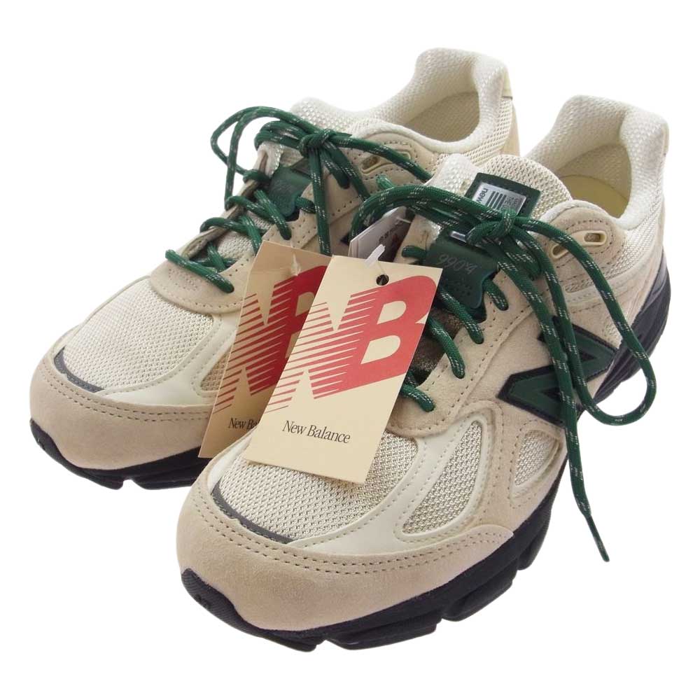 NEW BALANCE ニューバランス U990GB4 USA製 990V4 MACADAMIA NUT マカダミア ローカット スニーカー ベージュ/ブラック/グリーン 26.5cm【新古品】【未使用】【中古】