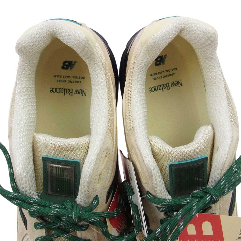 NEW BALANCE ニューバランス U990GB4 USA製 990V4 MACADAMIA NUT マカダミア ローカット スニーカー ベージュ/ブラック/グリーン 26.5cm【新古品】【未使用】【中古】
