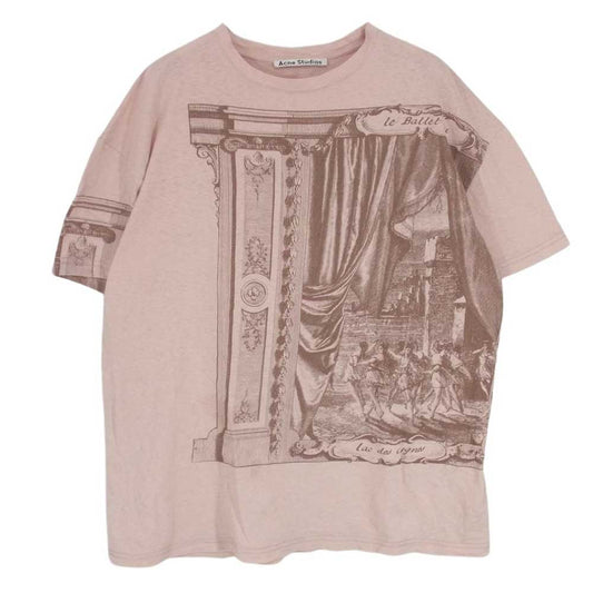 ACNE STUDIOS アクネストゥディオズ FN-WN-TSHI000121 絵画 デッサン プリント クルーネック 半袖 Tシャツ ピンク系 S【中古】