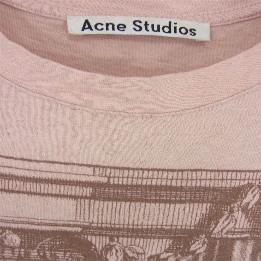 ACNE STUDIOS アクネストゥディオズ FN-WN-TSHI000121 絵画 デッサン プリント クルーネック 半袖 Tシャツ ピンク系 S【中古】