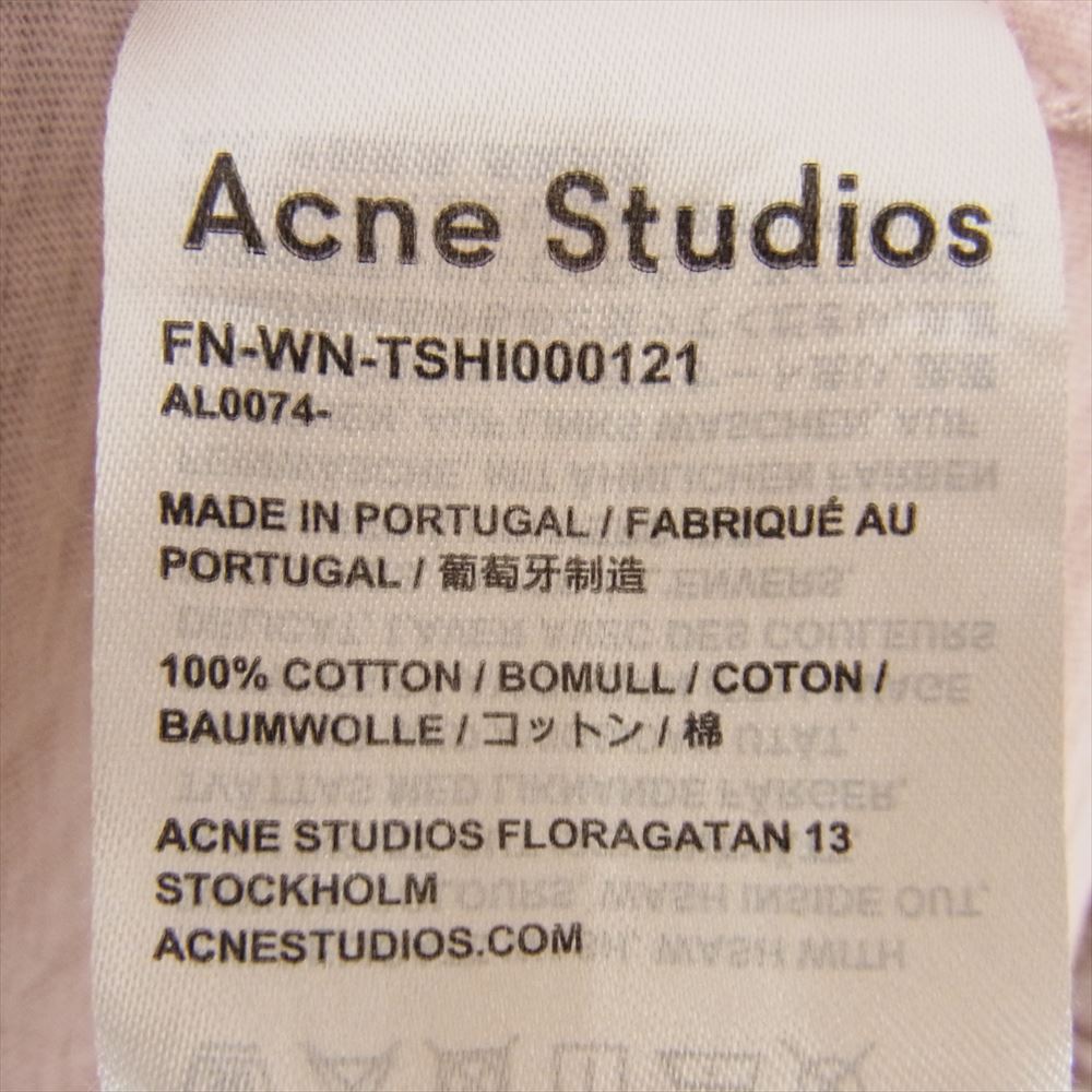 ACNE STUDIOS アクネストゥディオズ FN-WN-TSHI000121 絵画 デッサン プリント クルーネック 半袖 Tシャツ ピンク系 S【中古】