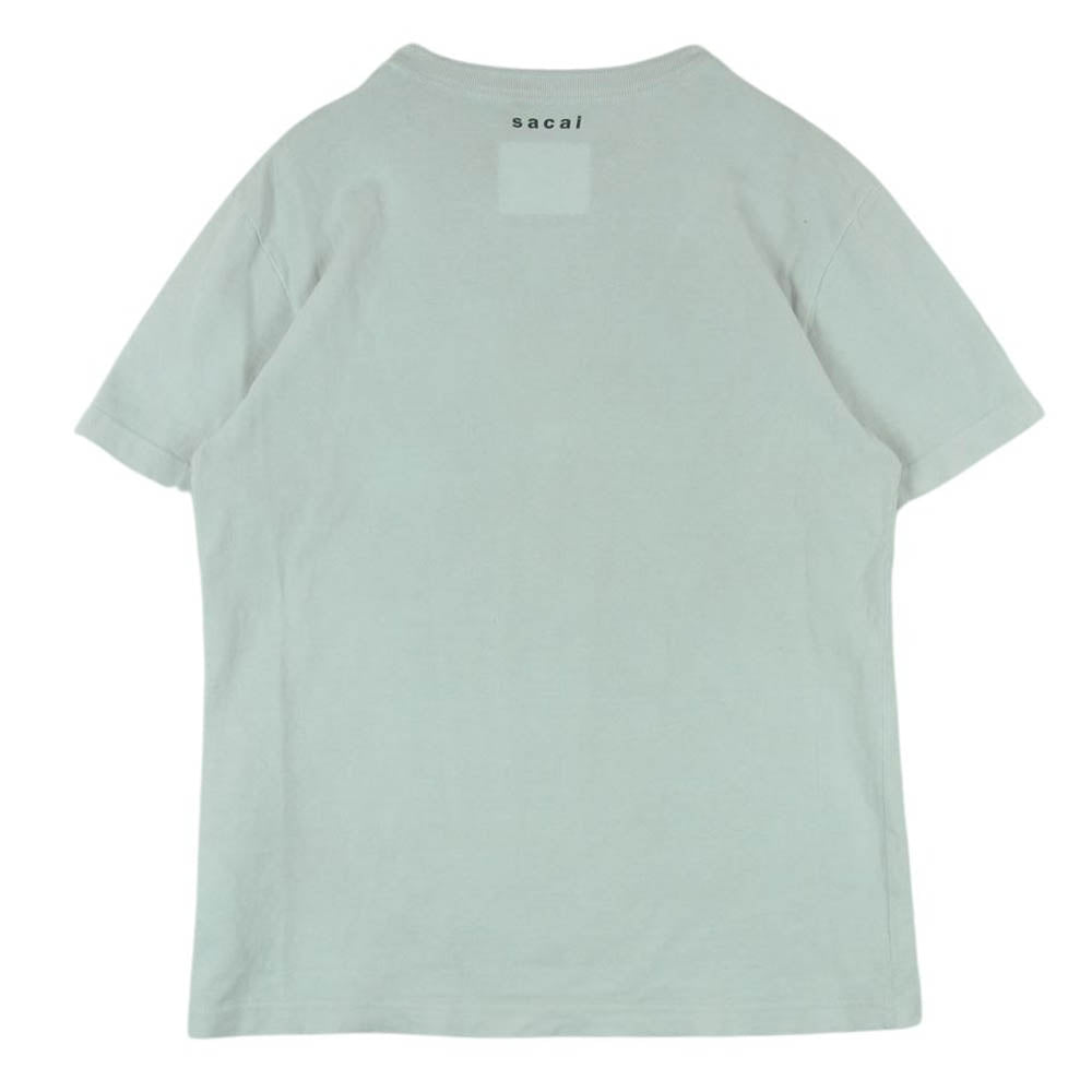 Sacai サカイ 20AW 20-0117S Einstein アインシュタイン フォトプリント 半袖 Tシャツ 日本製 オフホワイト系 1【中古】