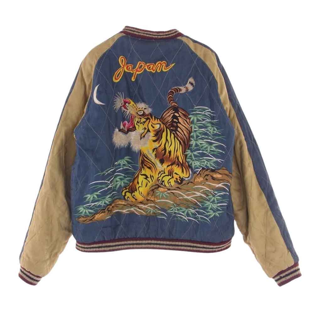 東洋エンタープライズ TT10797 COLLECTERS SELECTION LIMITED EDITION SOUVENIR JACKET IWOJIMA 港商 硫黄島 別珍 サテン リバーシブル スカジャン スーベニア ジャケット ネイビー系 中【中古】