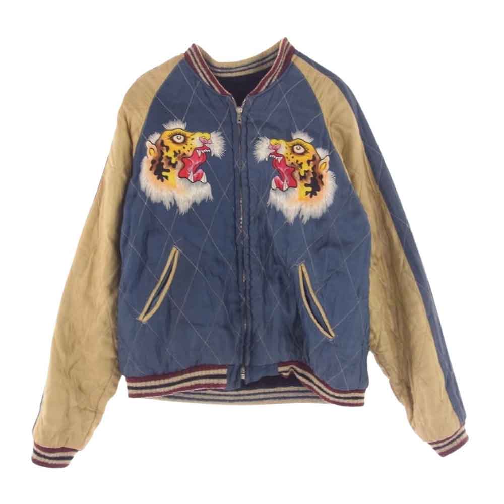 東洋エンタープライズ TT10797 COLLECTERS SELECTION LIMITED EDITION SOUVENIR JACKET IWOJIMA 港商 硫黄島 別珍 サテン リバーシブル スカジャン スーベニア ジャケット ネイビー系 中【中古】