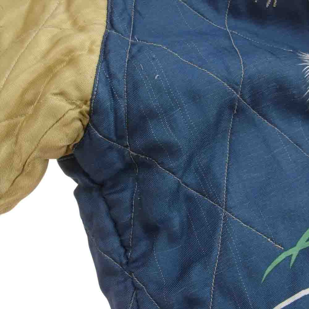 東洋エンタープライズ TT10797 COLLECTERS SELECTION LIMITED EDITION SOUVENIR JACKET IWOJIMA 港商 硫黄島 別珍 サテン リバーシブル スカジャン スーベニア ジャケット ネイビー系 中【中古】
