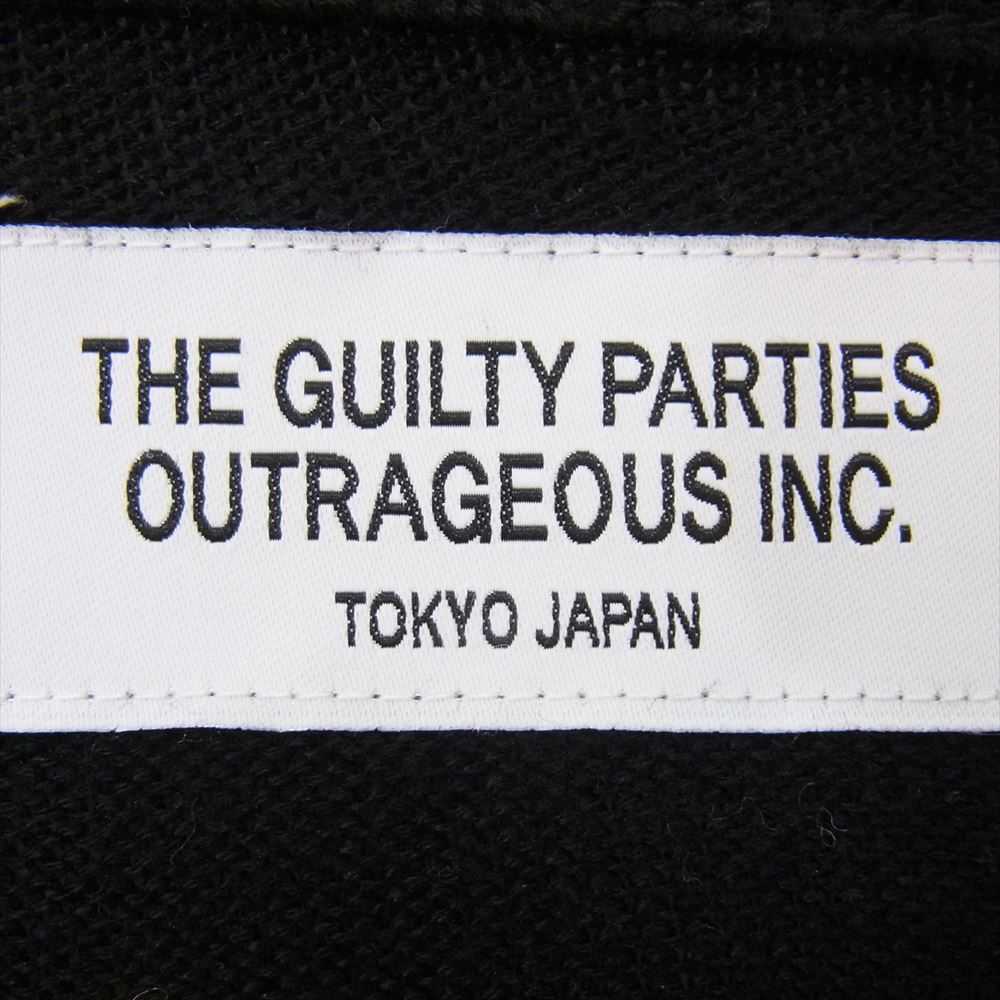 WACKO MARIA ワコマリア 15SS-KNT-64 サマーニット バック刺繍 半袖 ブラック系 M【中古】