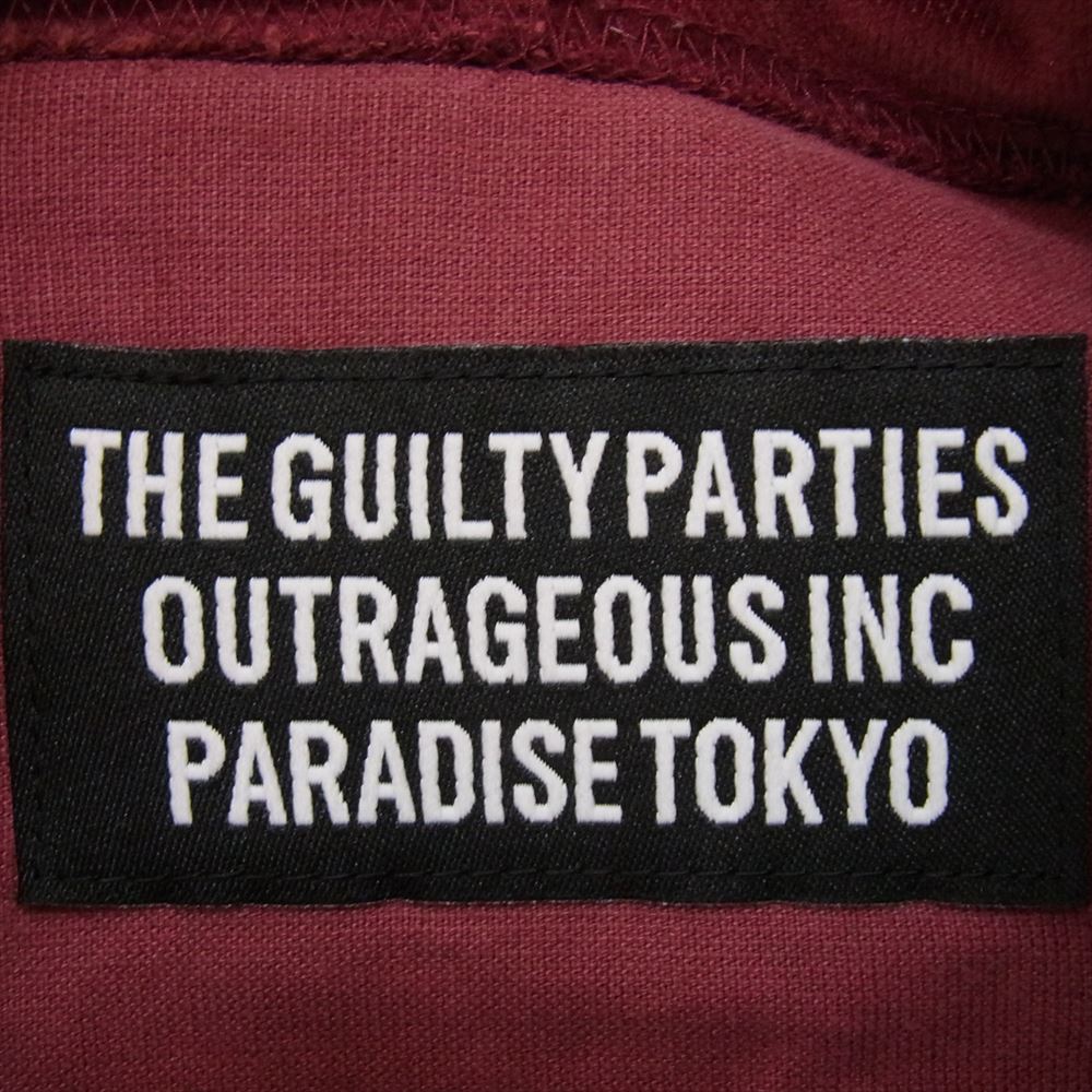WACKO MARIA ワコマリア 18SS 18SS-WMO-ST01 VELOUR HOODED JACKET ベロア フーディー ジャケット ジップ パーカー エンジ系 M【中古】