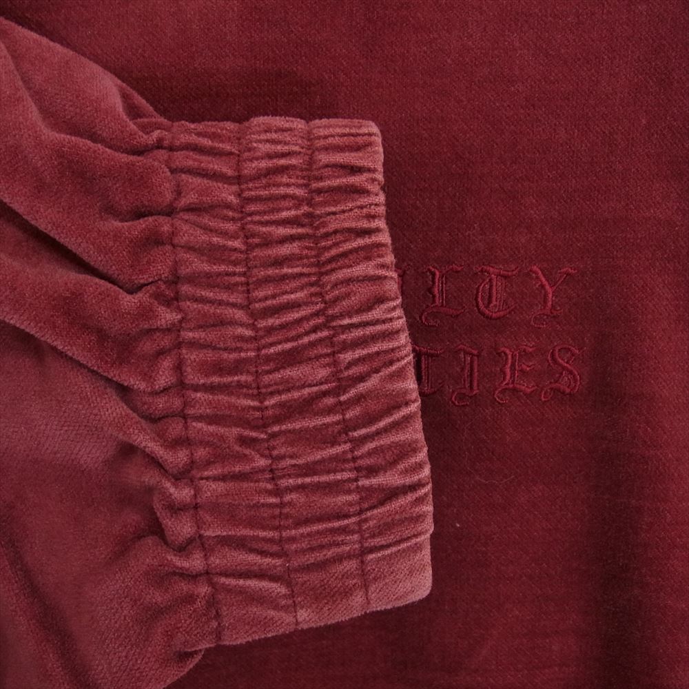WACKO MARIA ワコマリア 18SS 18SS-WMO-ST01 VELOUR HOODED JACKET ベロア フーディー ジャケット ジップ パーカー エンジ系 M【中古】