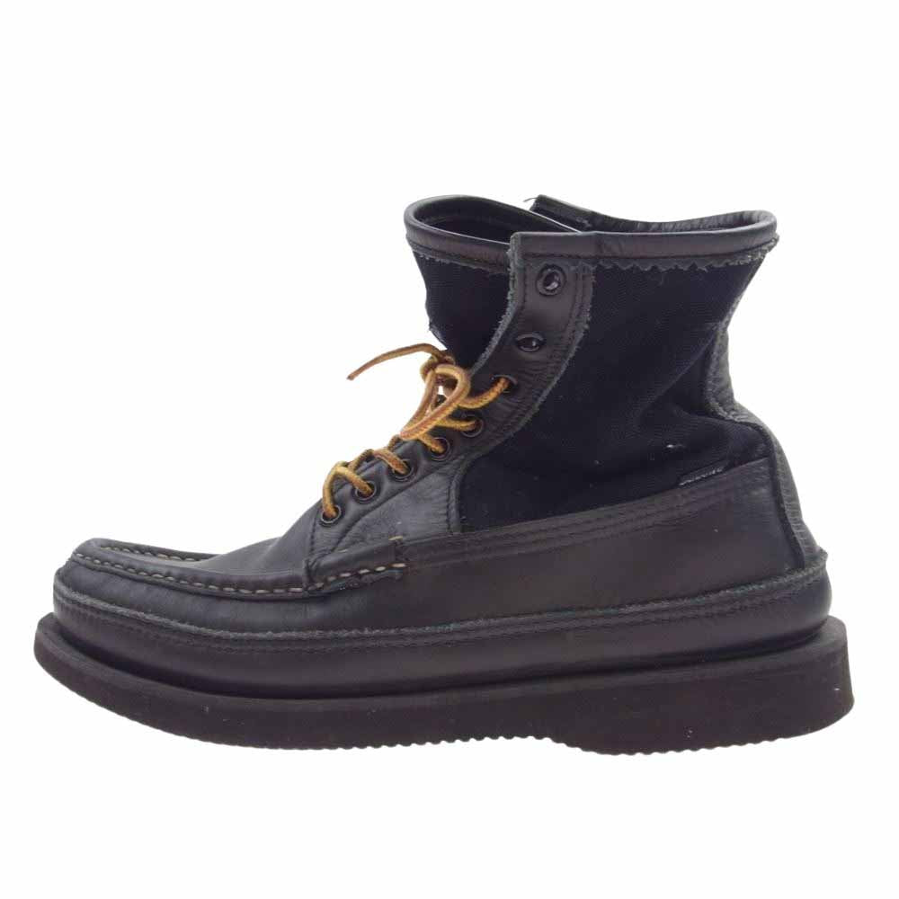 DELUXE デラックス 3126 ×RUSSELL MOCCASIN ラッセルモカシン サファリブーツ vibram ヴィブラムソール ブラック系 9【中古】