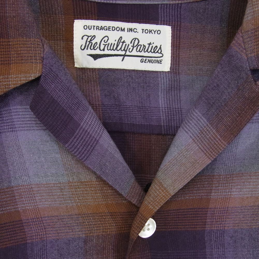 WACKO MARIA ワコマリア OMBRE CHECK OPEN COLLAR SHIRT オンブレ