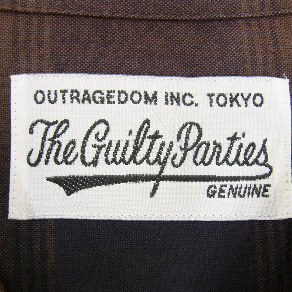 WACKO MARIA ワコマリア 23AW 23FWE-WMS-OC01 OMBRE CHECK OPEN COLLAR SHIRT オンブレ チェック オープンカラー シャツ チェック ブラウン系 M【新古品】【未使用】【中古】