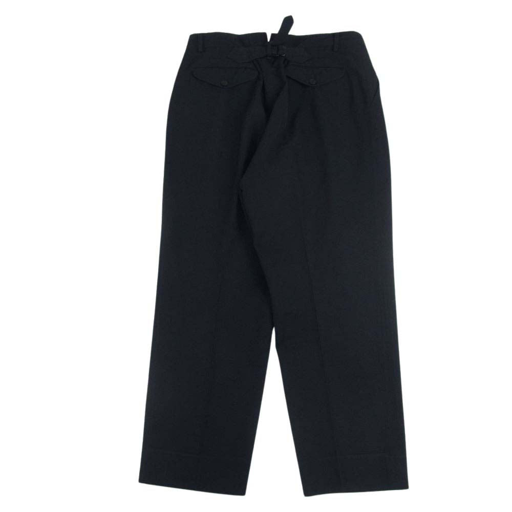 COMOLI コモリ 18AW N03-03001 ウールギャバ ２タックパンツ スラックス テーパード ネイビー系 1【中古】