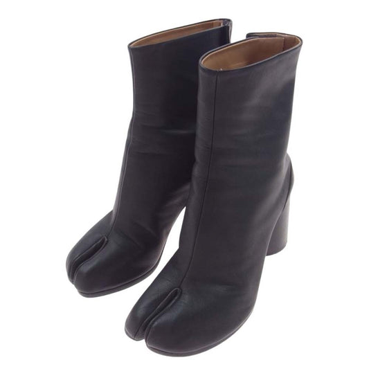 MAISON MARGIELA メゾンマルジェラ 12SS S38WU0184 TABI 足袋 レザー ブーツ チャンキーヒール ブラック系 37【中古】