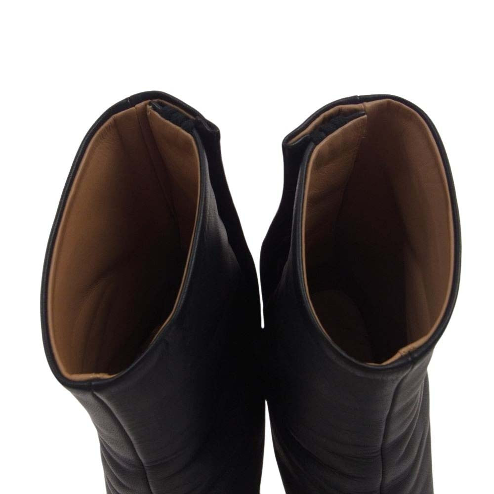 MAISON MARGIELA メゾンマルジェラ 12SS S38WU0184 TABI 足袋 レザー ブーツ チャンキーヒール ブラック系 37【中古】