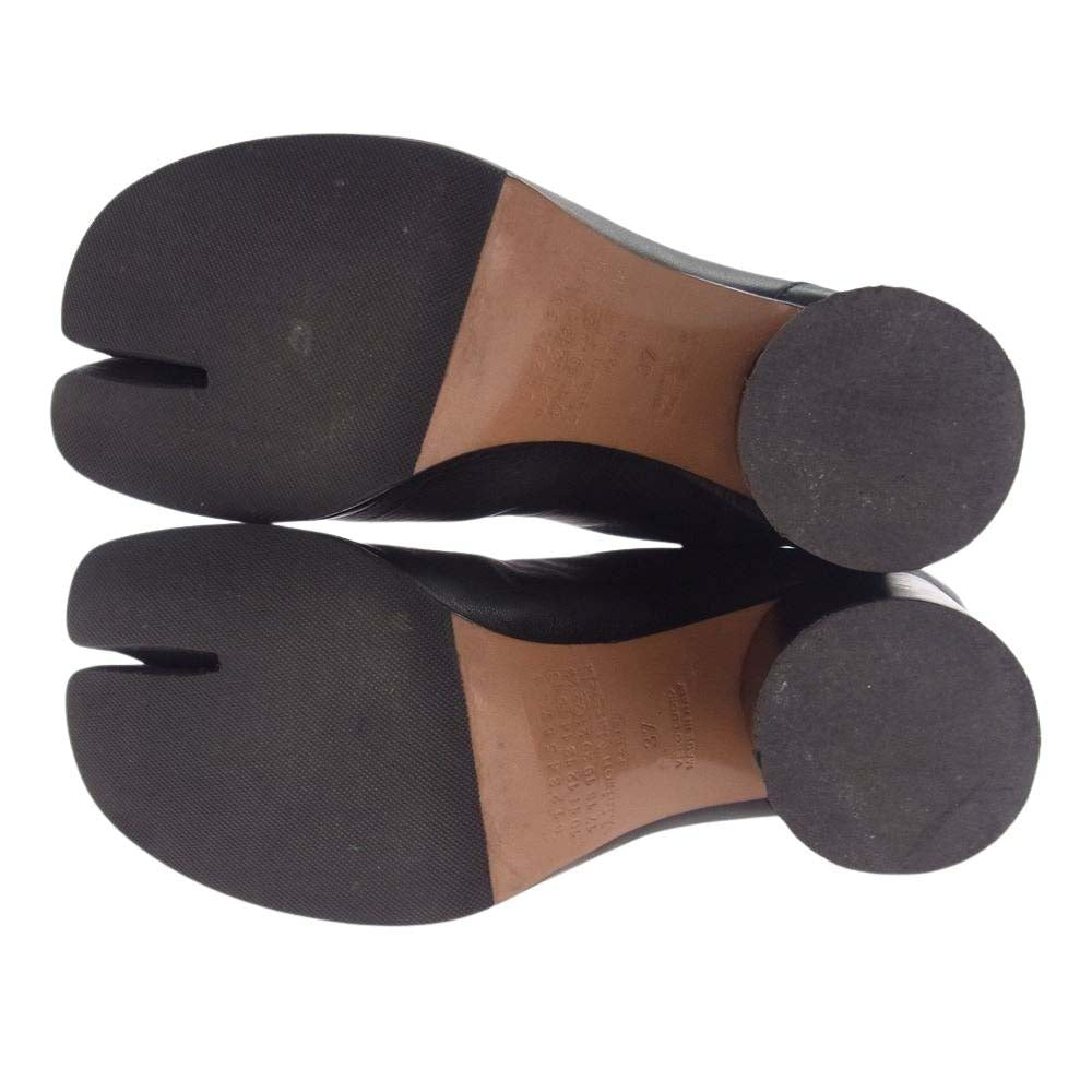 MAISON MARGIELA メゾンマルジェラ 12SS S38WU0184 TABI 足袋 レザー ブーツ チャンキーヒール ブラック系 37【中古】