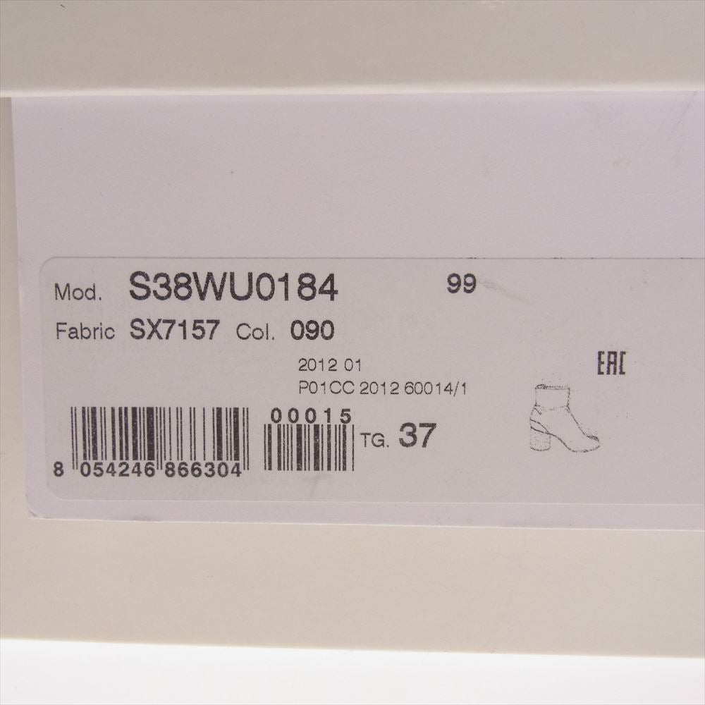 MAISON MARGIELA メゾンマルジェラ 12SS S38WU0184 TABI 足袋 レザー ブーツ チャンキーヒール ブラック系 37【中古】