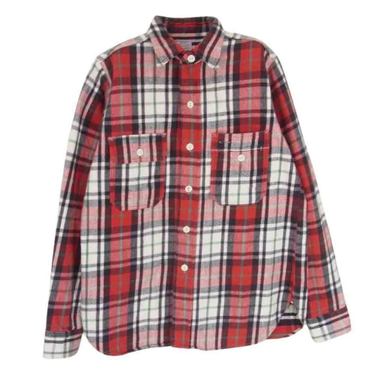 WAREHOUSE ウエアハウス チェック 長袖 ネルシャツ レッド系 S【中古】