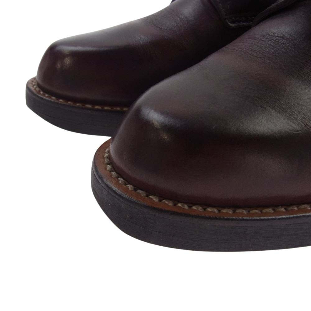 安藤製靴 NERO ネロ ワーク ブーツ ボルドー ブラウン系 25【中古】