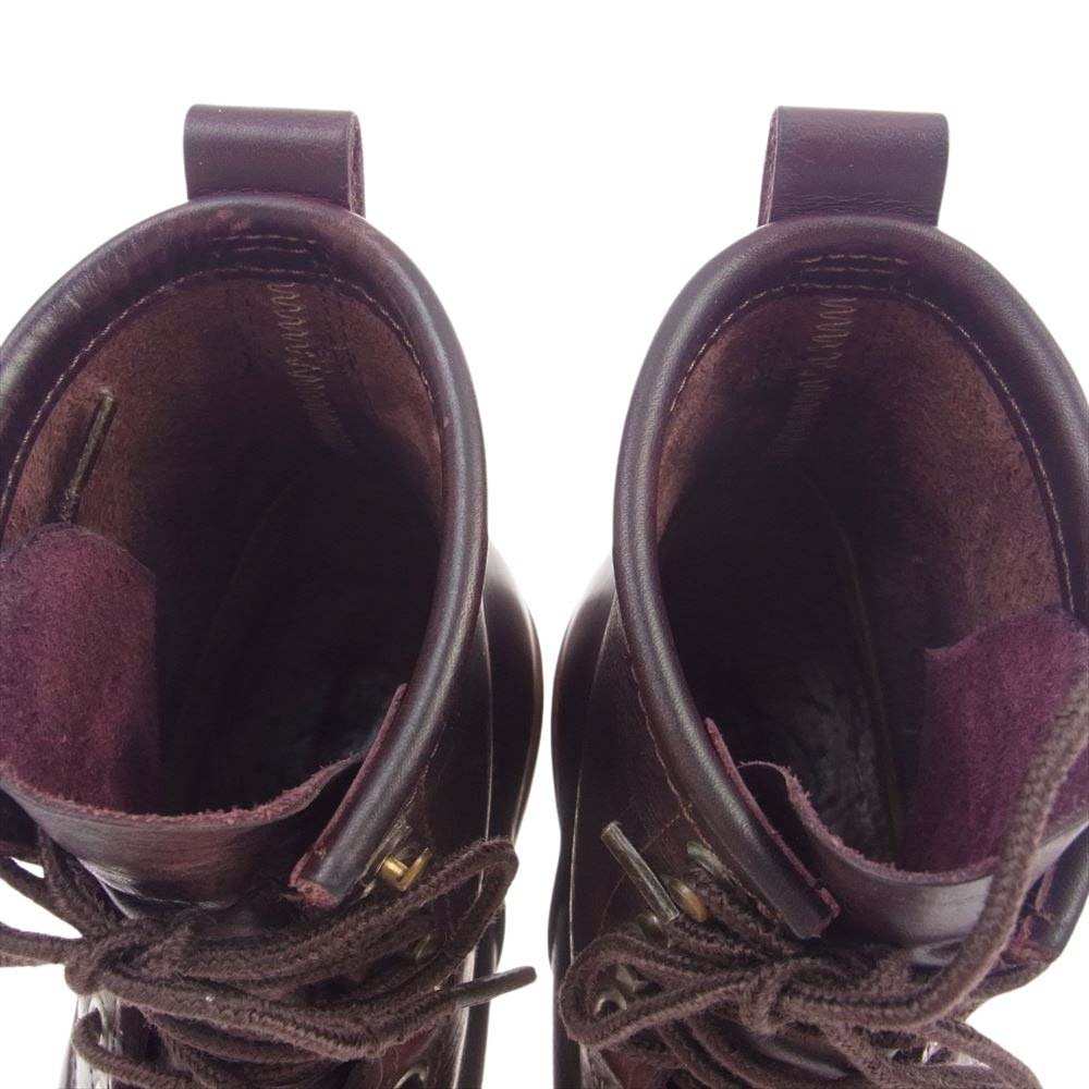 安藤製靴 NERO ネロ ワーク ブーツ ボルドー ブラウン系 25【中古】