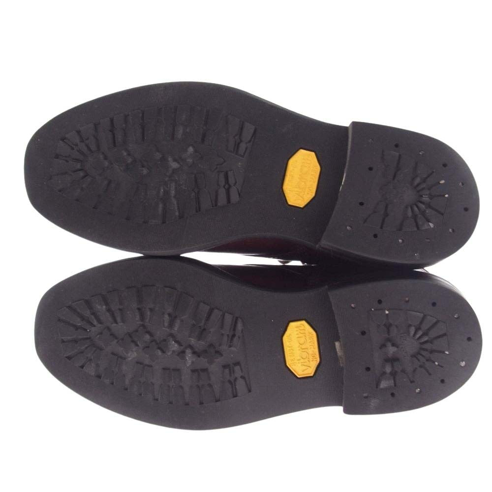 安藤製靴 NERO ネロ ワーク ブーツ ボルドー ブラウン系 25【中古】