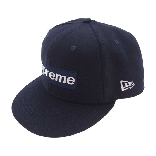 Supreme シュプリーム 21AW × New Era No Comp Box Logo ニューエラ キャップ ノー コンプ ボックスロゴ キャップ ネイビー系 58.7cm【極上美品】【中古】