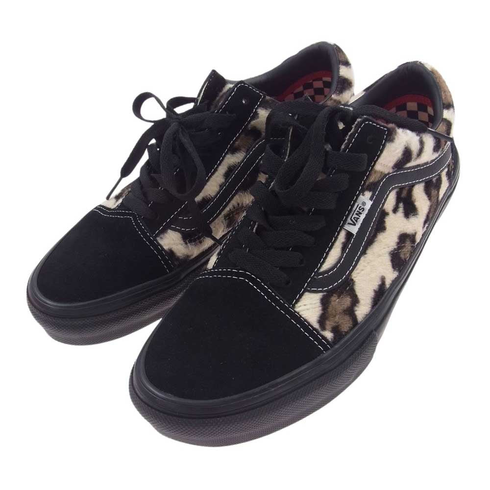 Supreme シュプリーム 23AW × Vans Leopard Old Skool バンズ レオパード オールドスクール スニーカー ブラック系 26.5cm【美品】【中古】