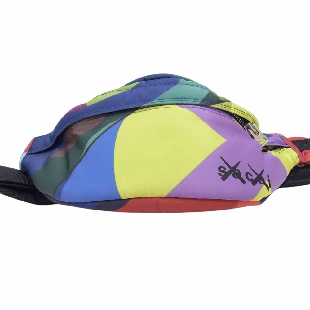 Sacai サカイ 21-0257S × Kaws Bum bag カウズ バムバッグ ウエストバッグ ボディバッグ マルチカラー系【中古】