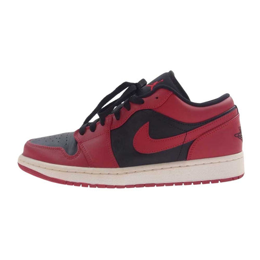 NIKE AIR JORDAN ナイキ ジョーダン 553558-606 AJ1 Low Varsity Red ローカット スニーカー ブラック系 レッド系 27.5cm【中古】