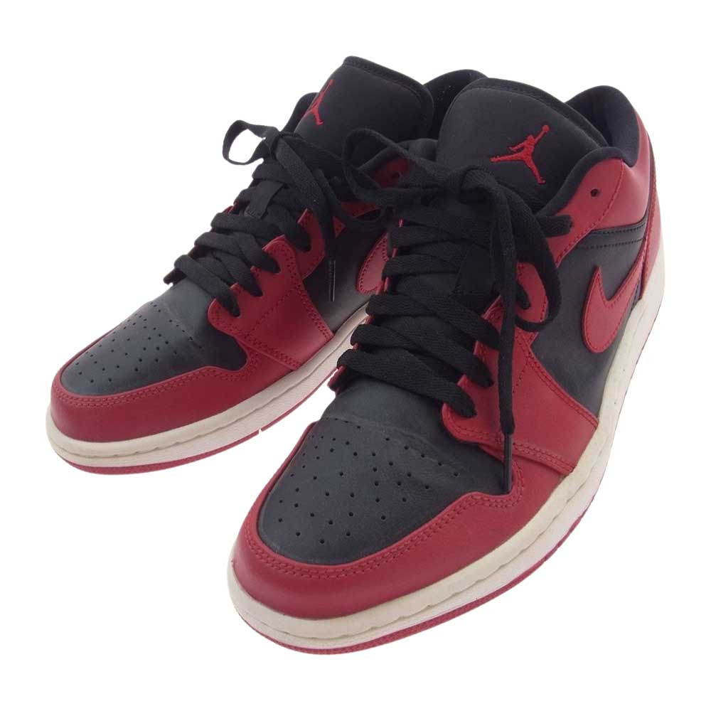NIKE AIR JORDAN ナイキ ジョーダン 553558-606 AJ1 Low Varsity Red ローカット スニーカー ブラック系 レッド系 27.5cm【中古】