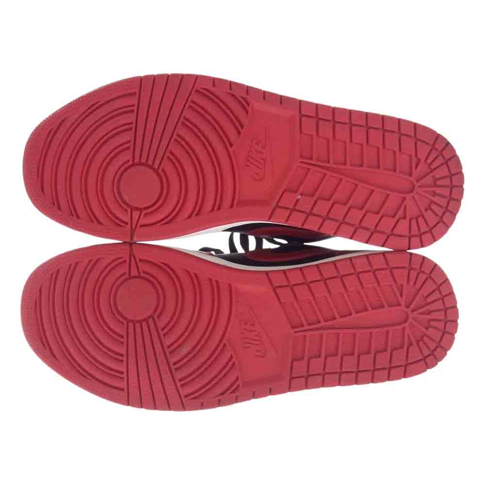 NIKE AIR JORDAN ナイキ ジョーダン 553558-606 AJ1 Low Varsity Red ローカット スニーカー ブラック系 レッド系 27.5cm【中古】