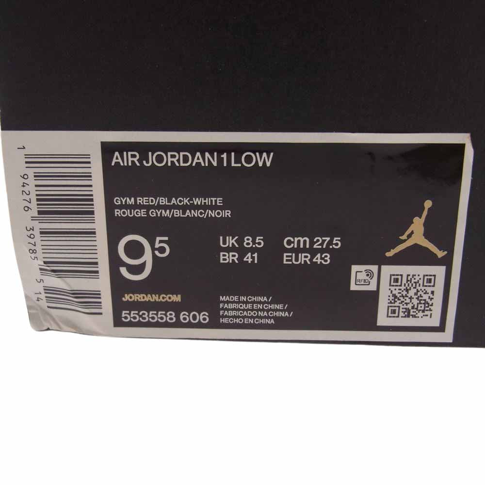 NIKE AIR JORDAN ナイキ ジョーダン 553558-606 AJ1 Low Varsity Red ローカット スニーカー ブラック系 レッド系 27.5cm【中古】