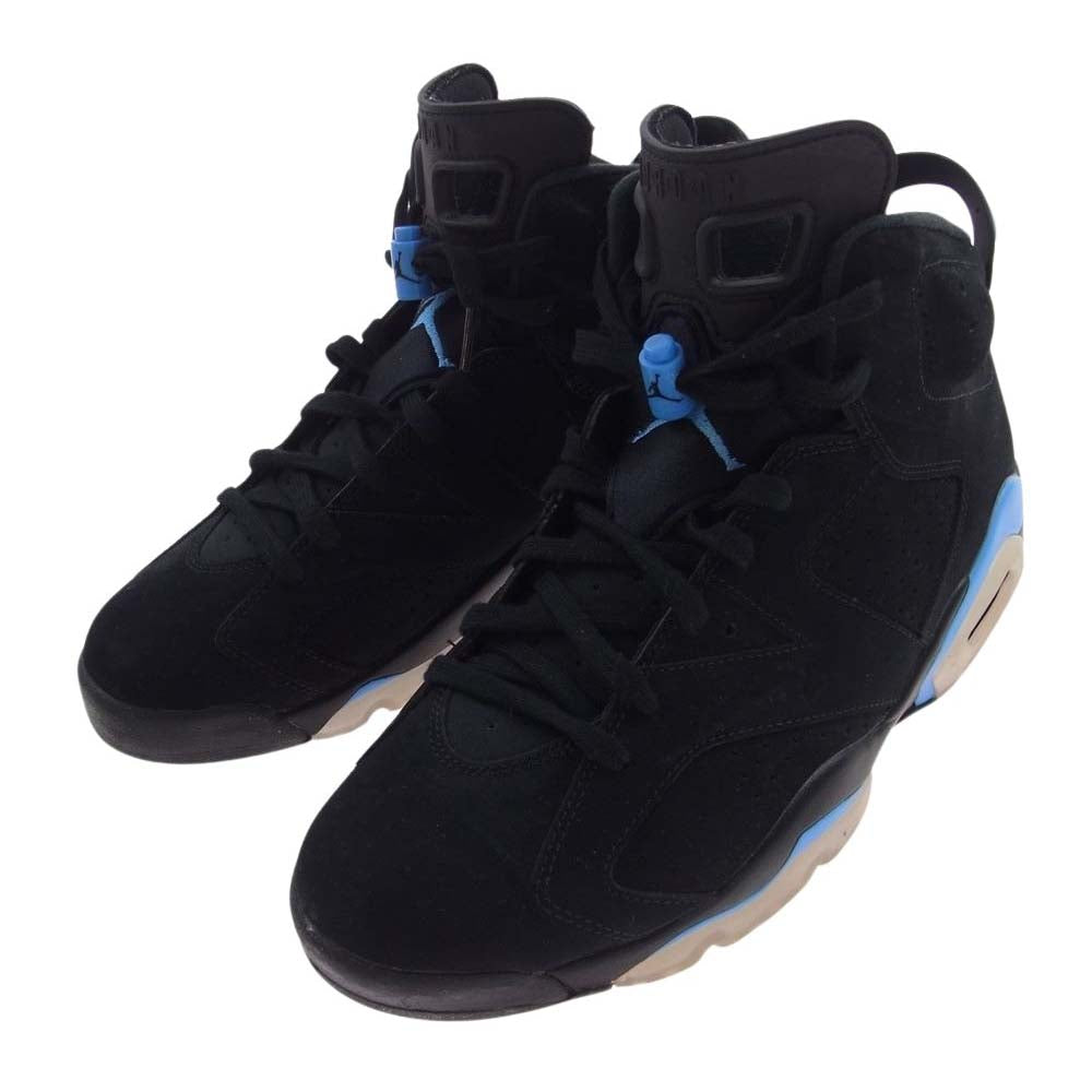 NIKE AIR JORDAN ナイキ ジョーダン 384664-006 AJ6 RETRO UNC レトロ スニーカー ブラック系 ライトブルー系 28cm【中古】