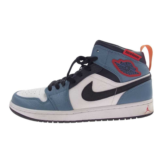 NIKE AIR JORDAN ナイキ ジョーダン CU2802-100 × FACETASM  AJ1 Mid White/Navy ファセッタズム ミッド ホワイト/ネイビー スニーカー ブルーグレー系 28.5cm【中古】