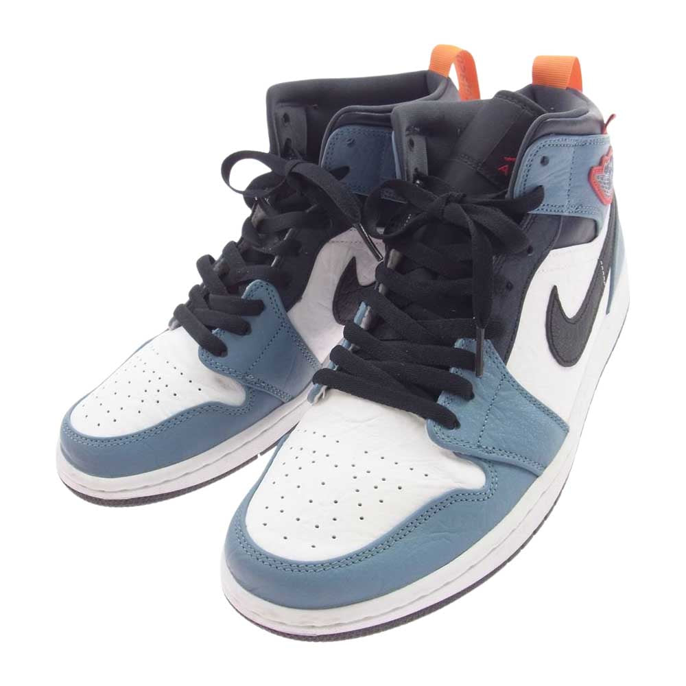 NIKE AIR JORDAN ナイキ ジョーダン CU2802-100 × FACETASM  AJ1 Mid White/Navy ファセッタズム ミッド ホワイト/ネイビー スニーカー ブルーグレー系 28.5cm【中古】