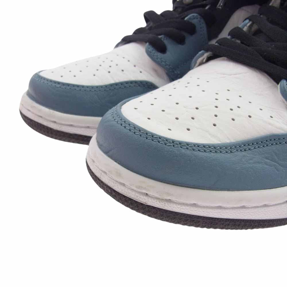 NIKE AIR JORDAN ナイキ ジョーダン CU2802-100 × FACETASM  AJ1 Mid White/Navy ファセッタズム ミッド ホワイト/ネイビー スニーカー ブルーグレー系 28.5cm【中古】