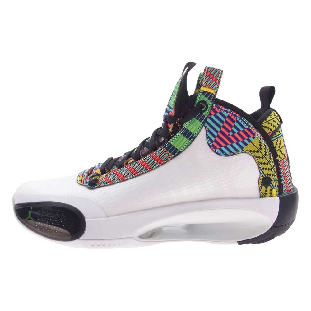 NIKE AIR JORDAN ナイキ ジョーダン DA1900-900 AJ34 PE Rui Hachimura Japan PE 八村塁 ジャパン 和柄 スニーカー ホワイト系 マルチカラー系 28cm【美品】【中古】