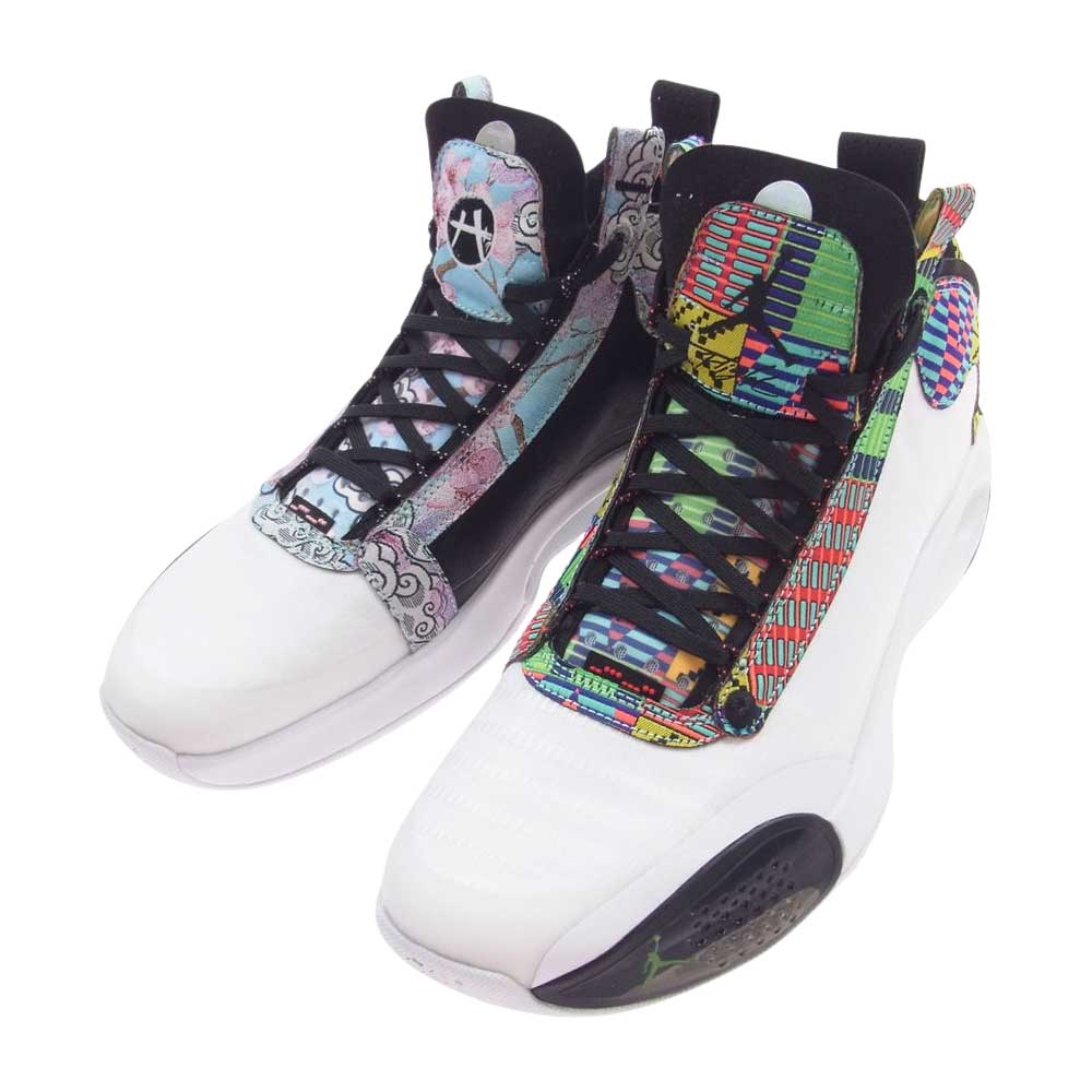 NIKE AIR JORDAN ナイキ ジョーダン DA1900-900 AJ34 PE Rui Hachimura Japan PE 八村塁 ジャパン 和柄 スニーカー ホワイト系 マルチカラー系 28cm【美品】【中古】