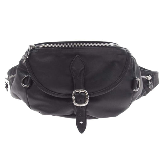 CHROME HEARTS クロムハーツ（原本有） SNAT PACK NO1 BJS スナットパック ガンスリンガーベルト レザー ウエストバッグ ボディーバッグ ブラック系【中古】