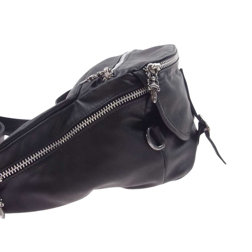 CHROME HEARTS クロムハーツ（原本有） SNAT PACK NO1 BJS スナットパック ガンスリンガーベルト レザー ウエストバッグ ボディーバッグ ブラック系【中古】