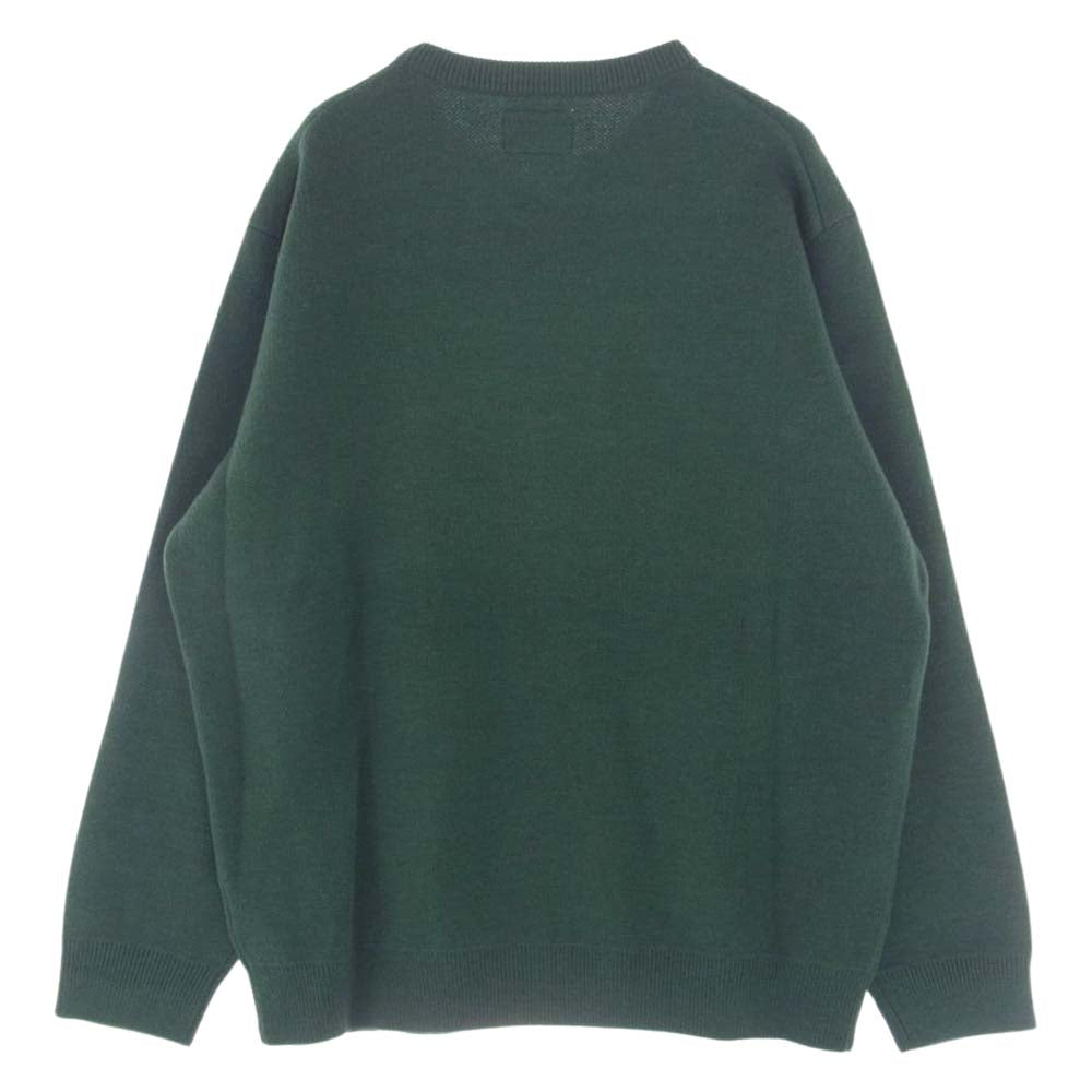 HUF ハフ SNOWMAN CREW SWEATER セーター ニット グリーン系 M【中古】