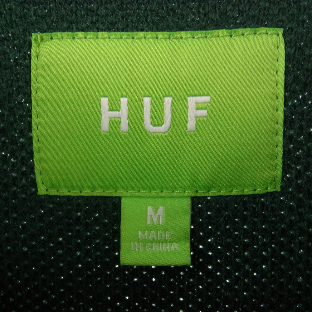 HUF ハフ SNOWMAN CREW SWEATER セーター ニット グリーン系 M【中古】