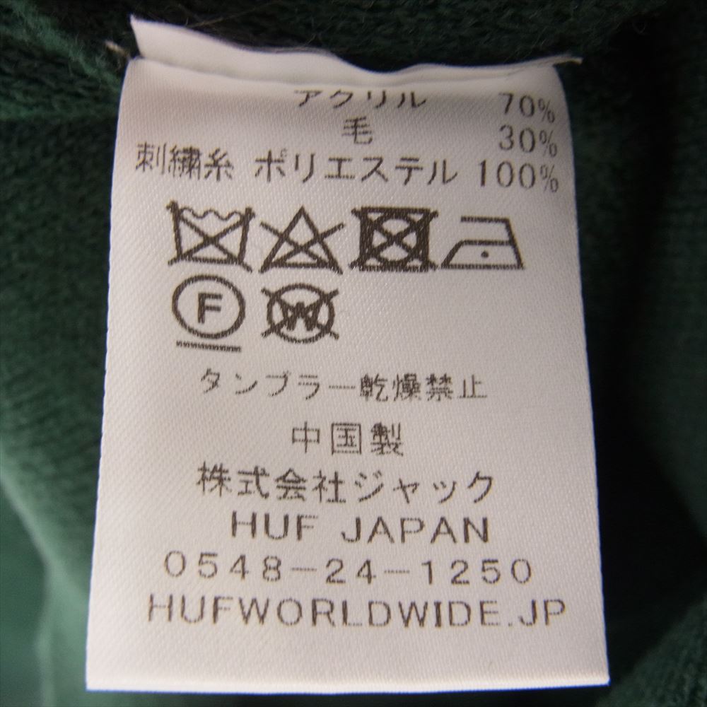 HUF ハフ SNOWMAN CREW SWEATER セーター ニット グリーン系 M【中古】