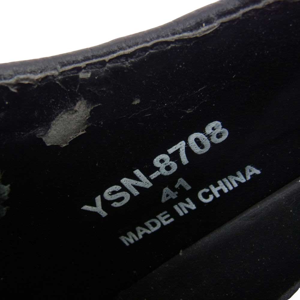 バッファローボブズ YSN-8708 ウィングチップ レオパードハラコ ラバーソール サドル シューズ ブラック系 41【中古】