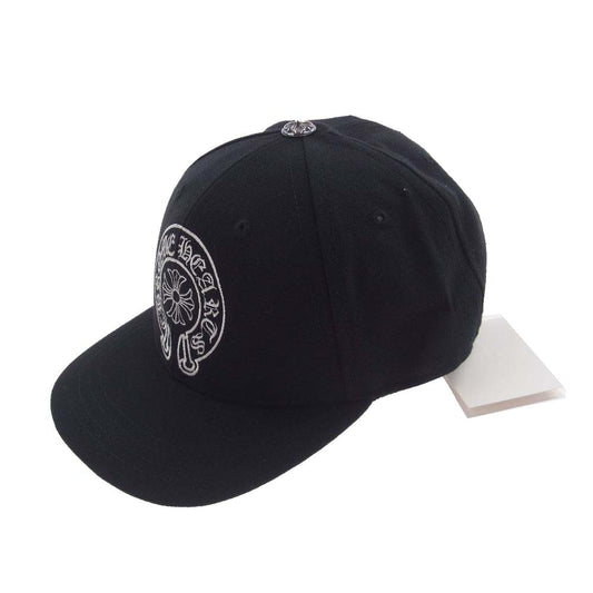 CHROME HEARTS クロムハーツ（原本無） Horseshoe Baseball Cap ホースシュー ベースボール キャップ 帽子 ブラック系 58.7cm【極上美品】【中古】