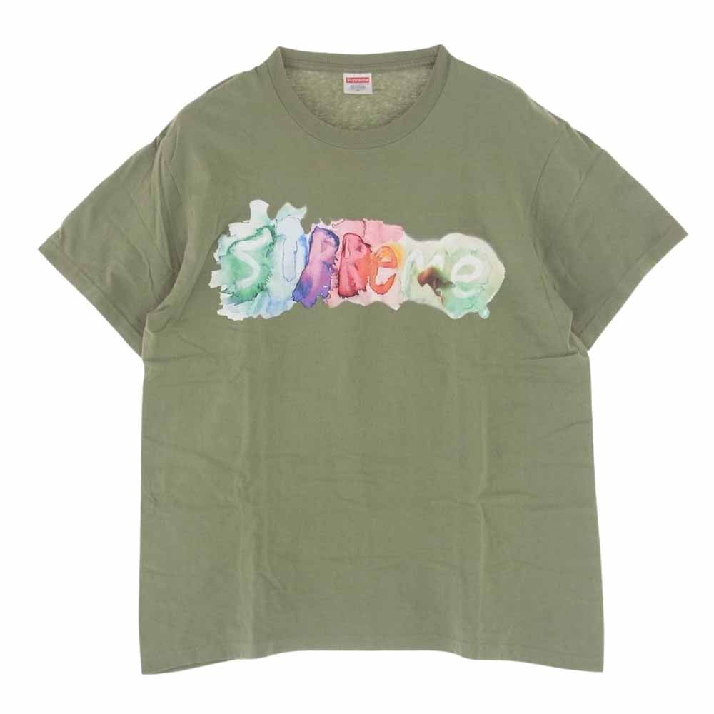 Supreme シュプリーム 23SS Watercolor Tee ウォーターカラー 半袖 Tシャツ グリーン系 M【中古】