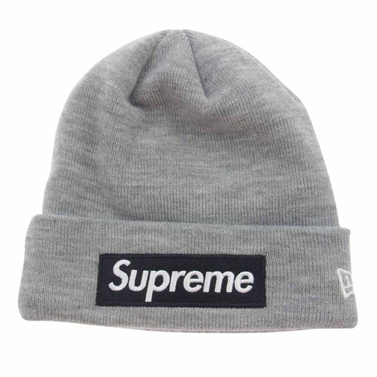 Supreme シュプリーム 22AW New Era Box Logo Beanie ニューエラ ボックスロゴ ビーニー ニット キャップ グレー系【中古】