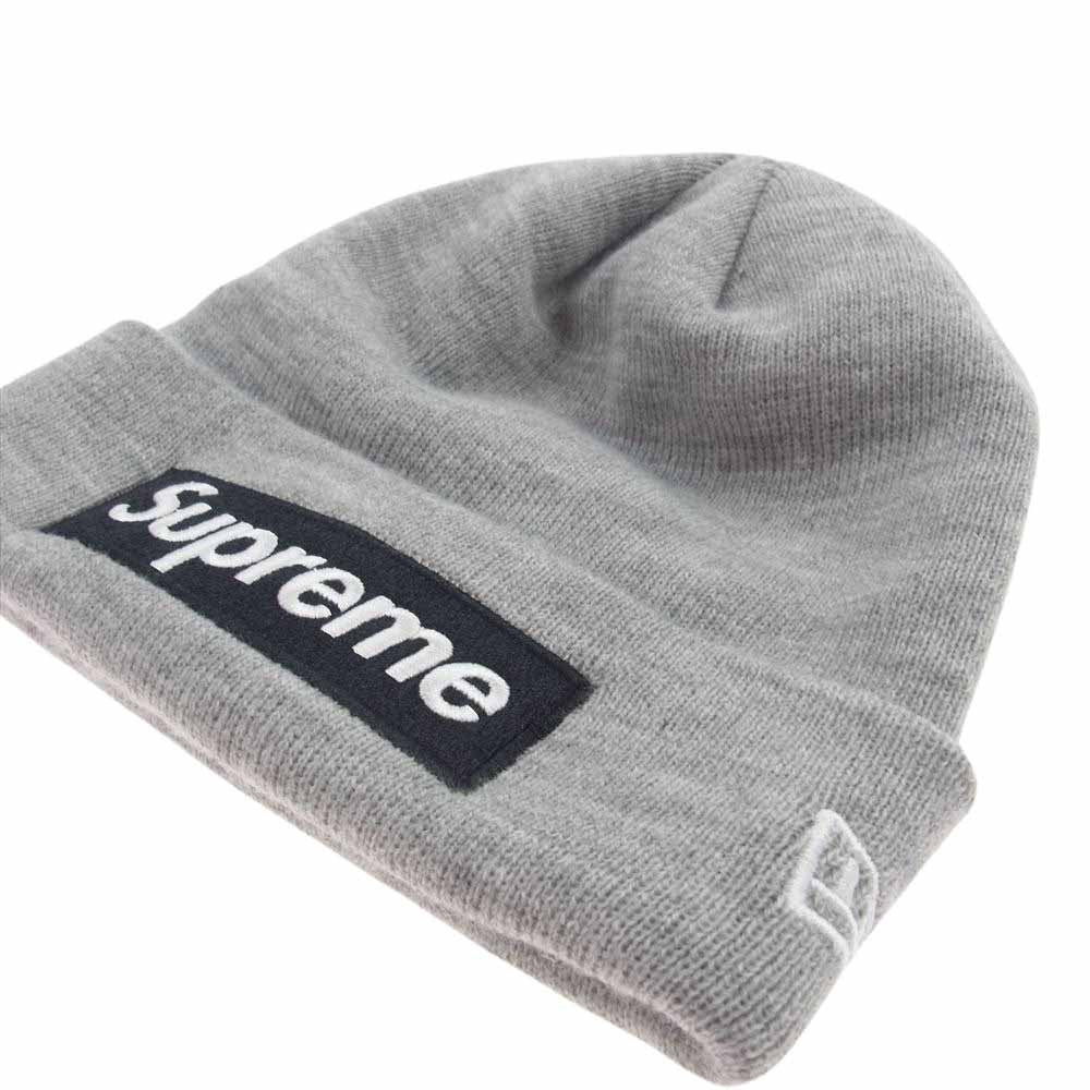 Supreme シュプリーム 22AW New Era Box Logo Beanie ニューエラ ボックスロゴ ビーニー ニット キャップ グレー系【中古】