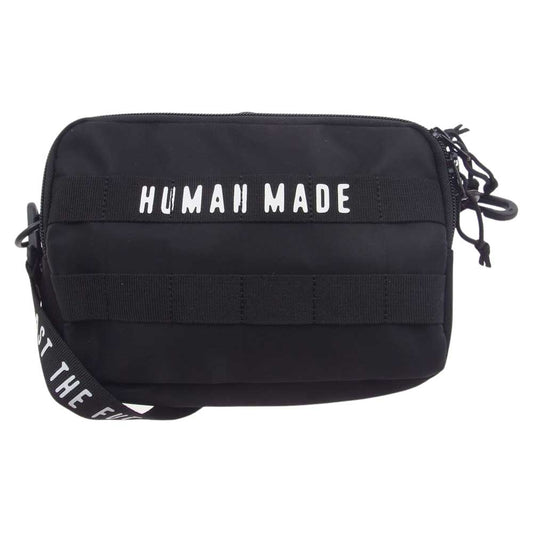 HUMAN MADE ヒューマンメイド Military Pouch ミリタリー ポーチ ショルダー バッグ ブラック系【美品】【中古】